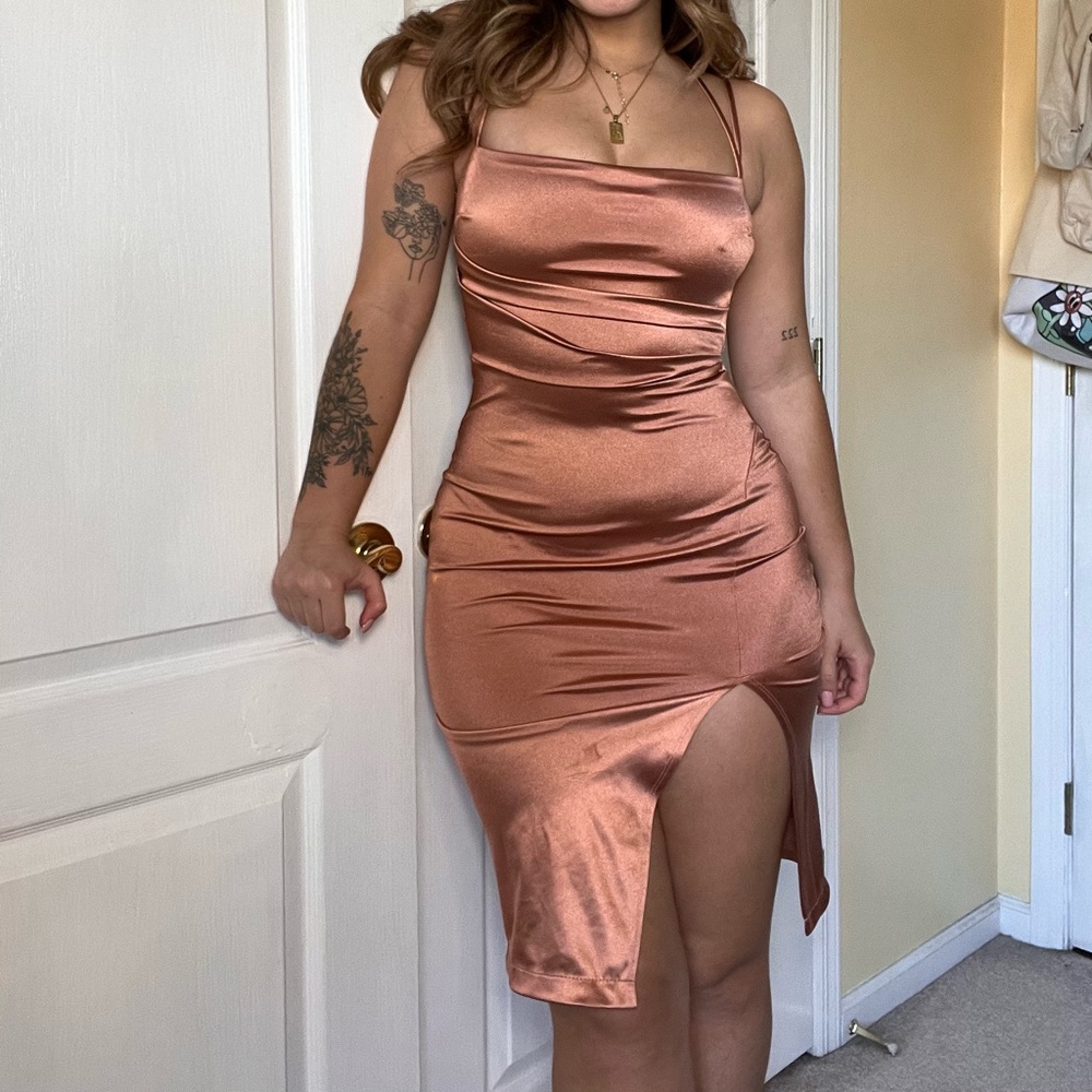 Rose gold/pink champagne formal dress